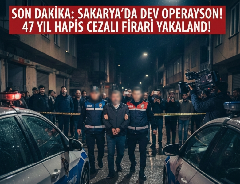 SAKARYA'DA DEV OPERASYON: 47 YIL HAPİS CEZASIYLA ARANAN FİRARİ YAKALANDI!
