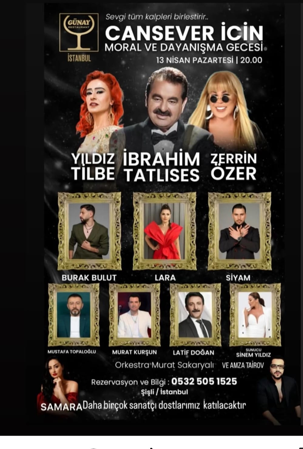 ÜNLÜ SANATÇILAR CANSEVER İÇİN TEK YÜREK OLDU: GÜNAY RESTORAN’DA DEV MORAL GECESİ!