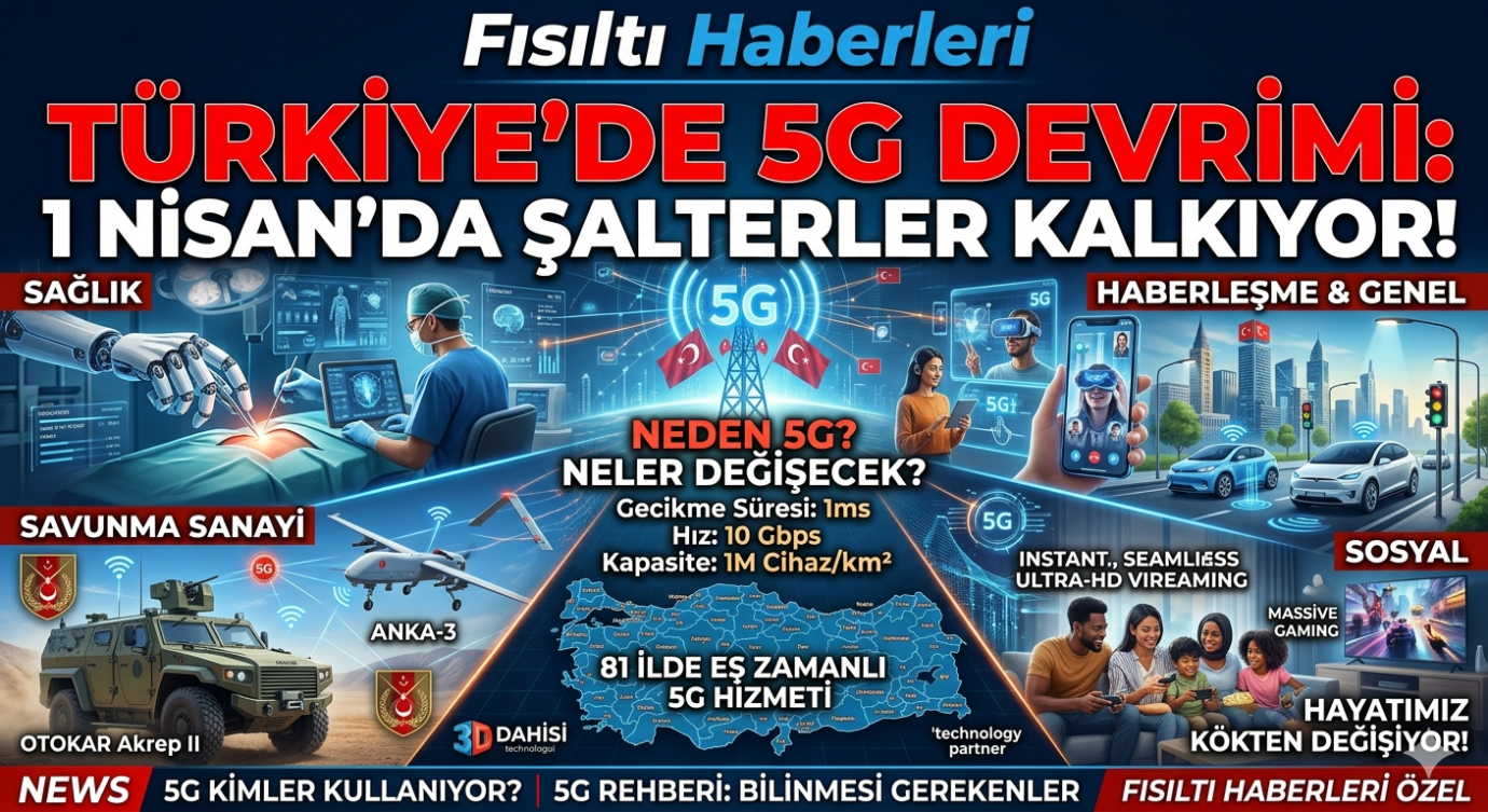 TÜRKİYE’DE 5G DEVRİMİ: 1 NİSAN’DA ŞALTERLER KALKIYOR!