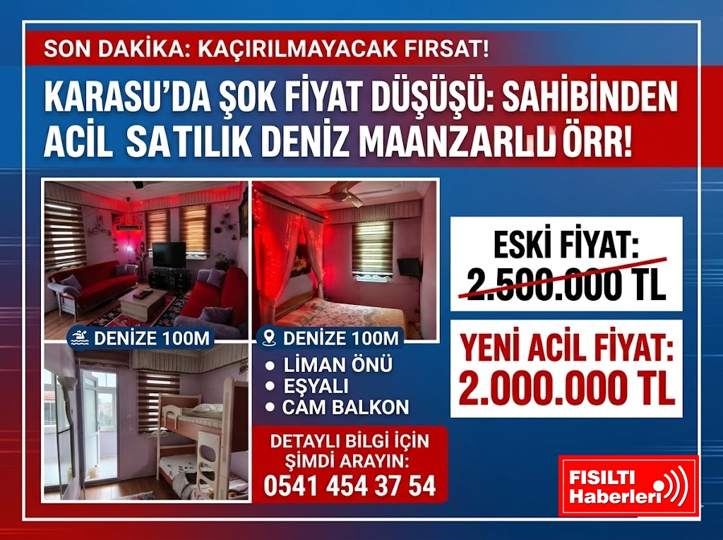 Karasu’da Sahibinden Şok İndirim! Liman Önünde Ana Cadde Üzeri Satılık Deniz Manzaralı Yazlık Fırsatı