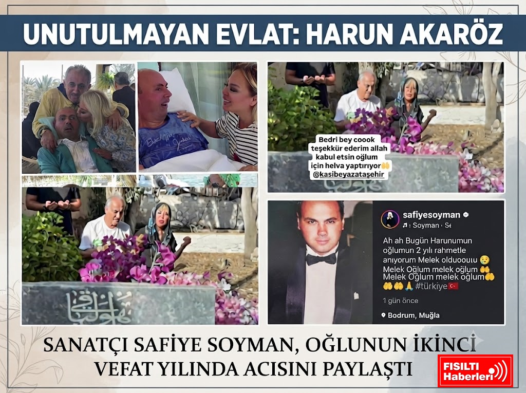 ÜNLÜ SANATÇI SAFİYE SOYMAN OĞLUNUN KAYBININ İKİNCİ YILINDA YÜREK BURKAN ACISINI PAYLAŞTI