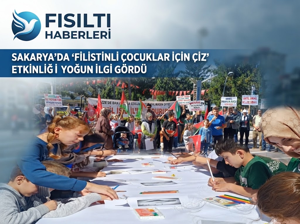 SAKARYA’DA YÜREKLER FİLİSTİN İÇİN ÇİZDİ: 